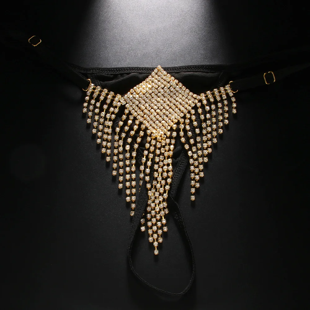 Stonefans carré gland strass c - Thong Bikini Women avis et prix