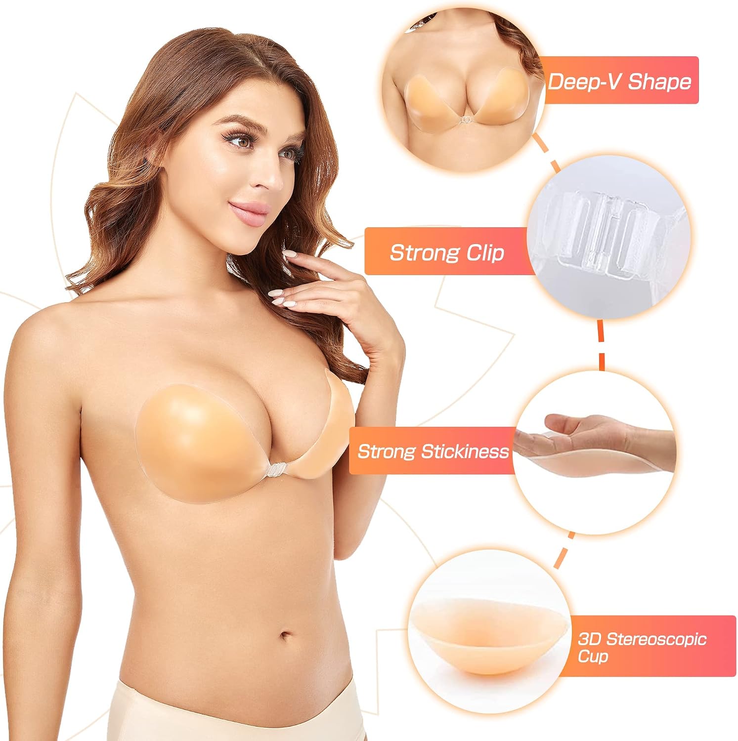 Soutien-gorge push-up sans arm - Silicone Bra Adhesive avis et prix