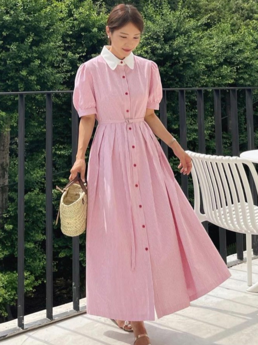 Robe longue élégante rétro ray - Corset Waist Cinch avis et prix